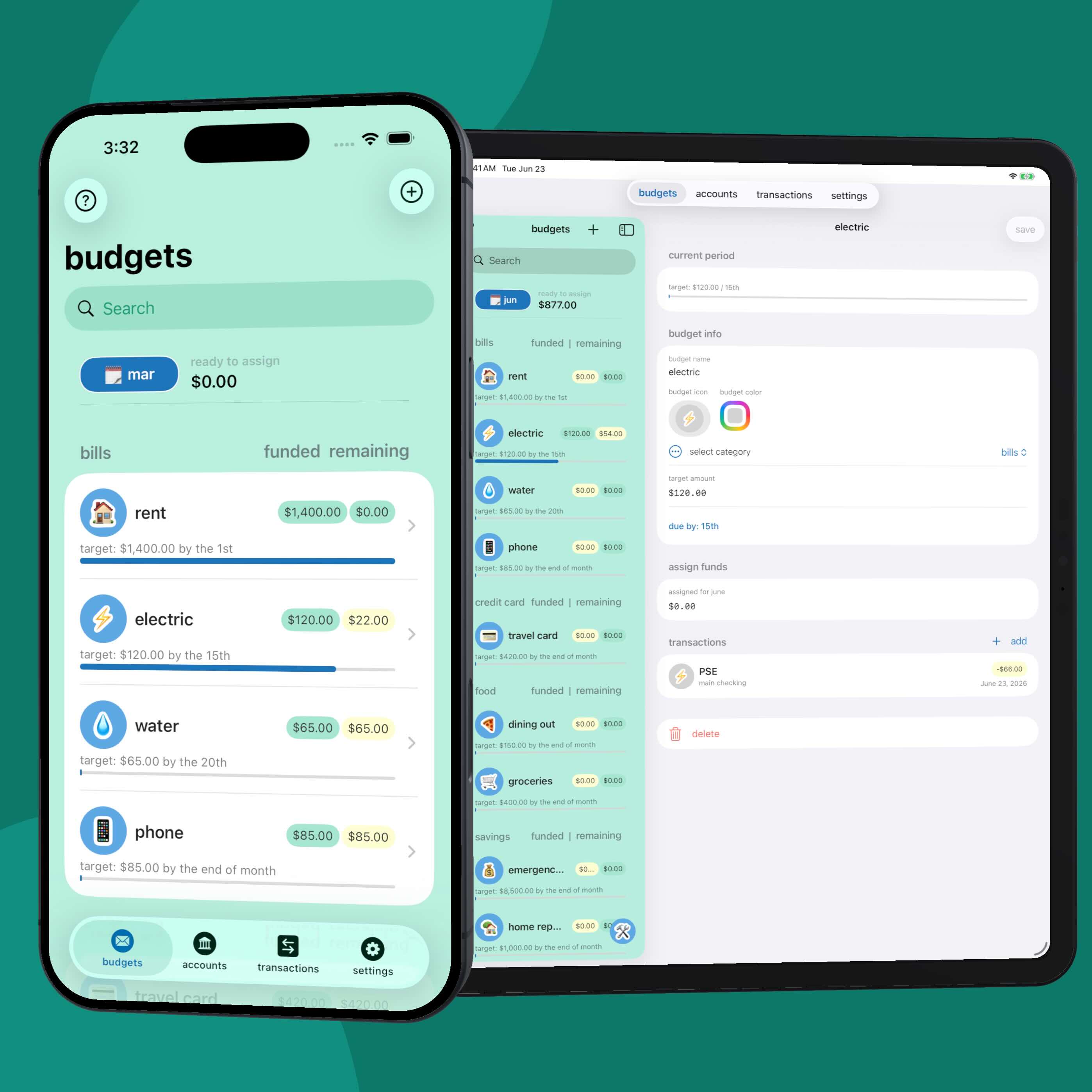 Budget Zero app on iPhone and iPad